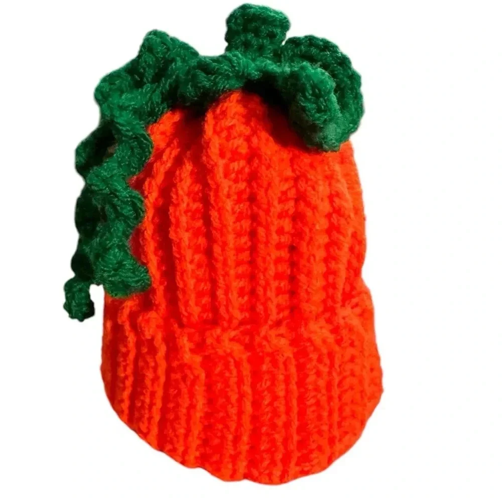 Super Cute Crochet Bohemian Pumpkin Hat Infant Child Size 3-6 mos